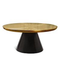 Martini Brushed Gold/Matte Black Coffee Table