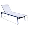 Meridian Furniture Santorini Aluminum Mesh Chaise Lounge Chair