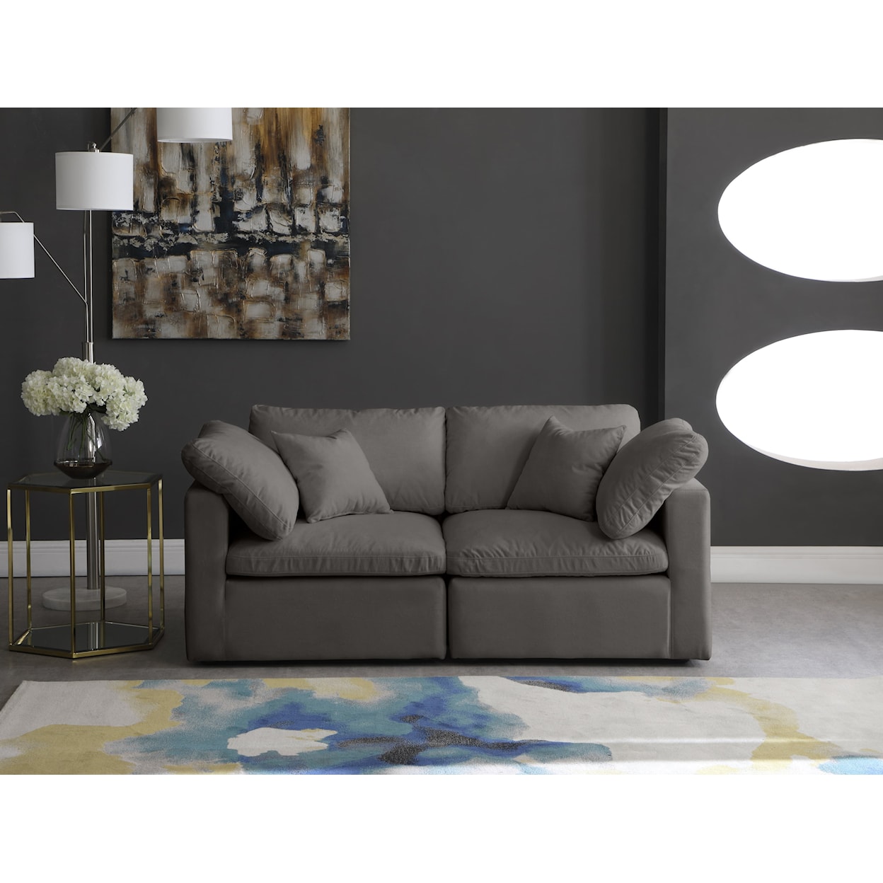 Meridian Furniture Plush Standard Comfort Modular Sofa