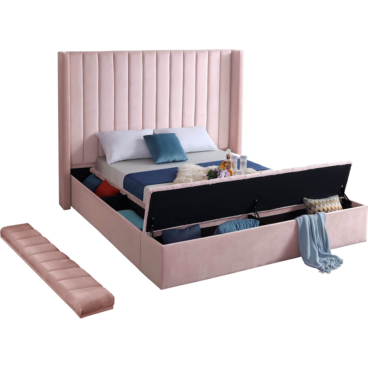 Meridian Furniture Kiki King Bed (3 Boxes)