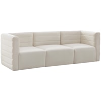 Quincy Cream Velvet Modular Sofa