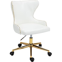 Hendrix White Faux Leather Office Chair