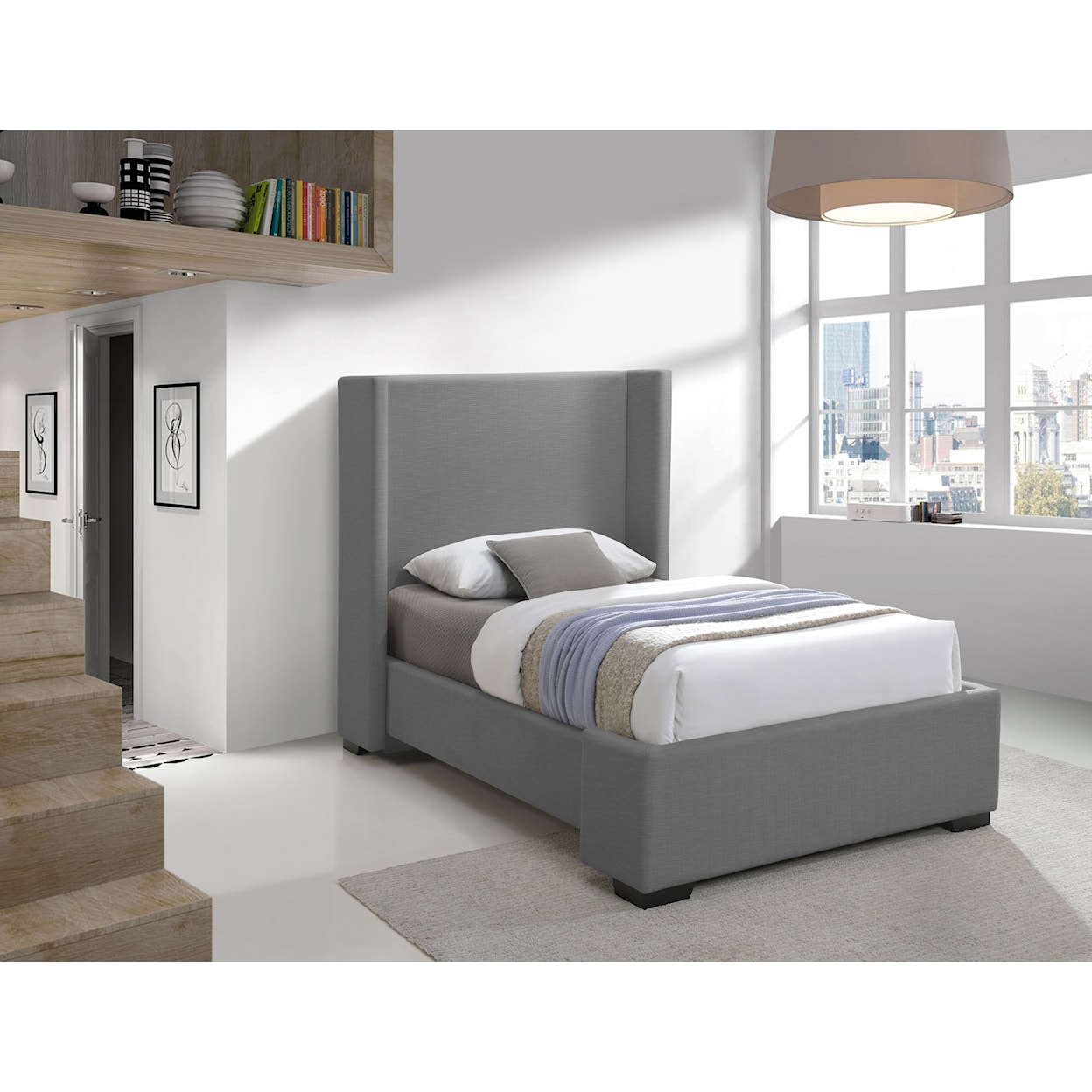 Meridian Furniture Oxford Twin Bed (3 Boxes)