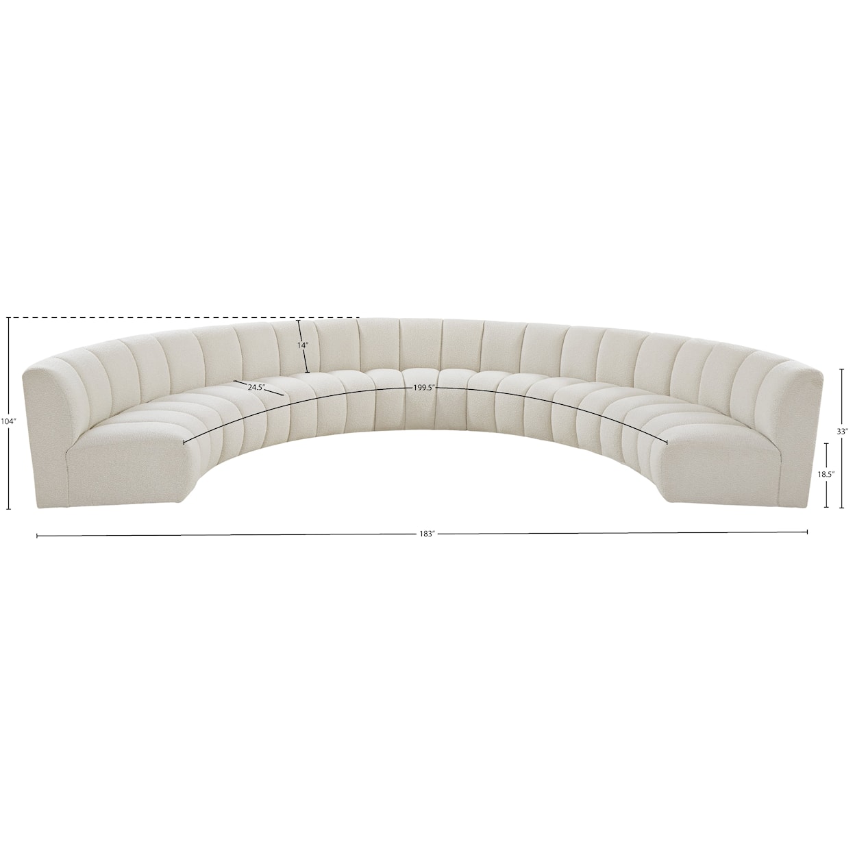 Meridian Furniture Infinity 7pc. Modular Sectional