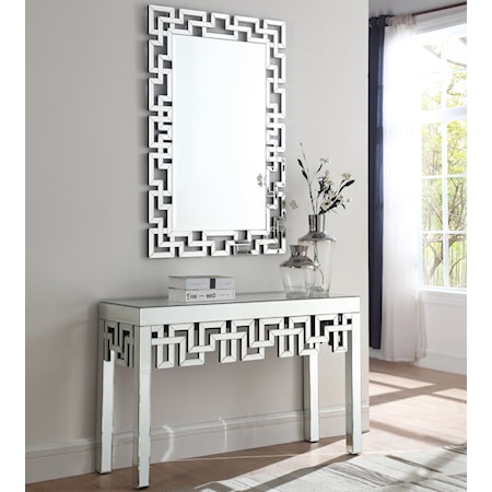 Mirror with Geometric Frame