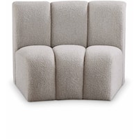 Infinity Brown Boucle Fabric Modular Chair