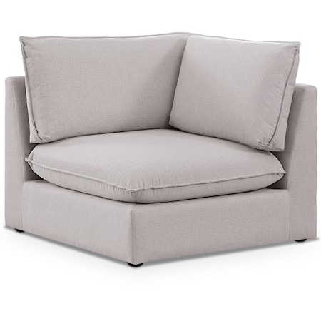 Mackenzie Beige Durable Linen Textured Corner Chair