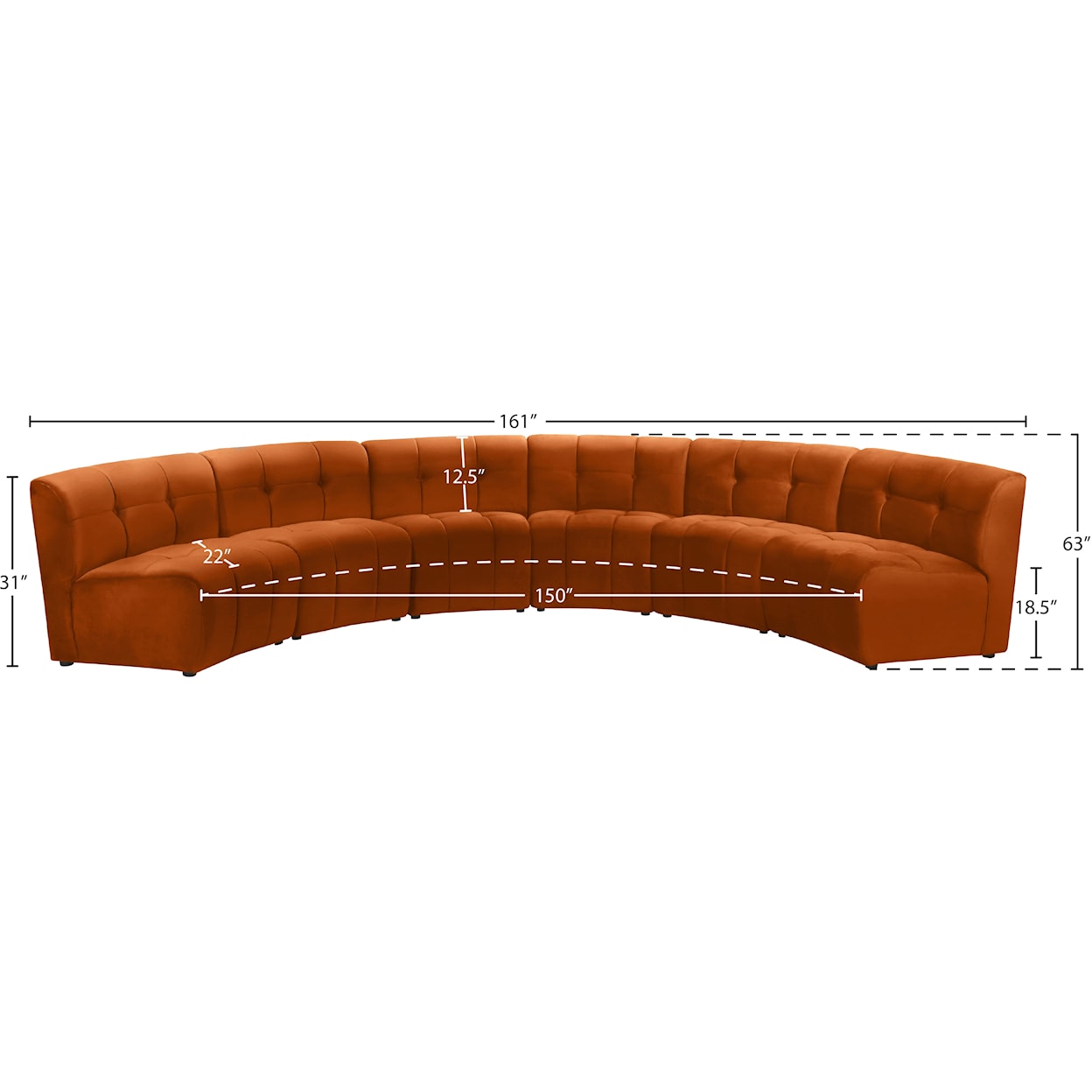 Meridian Furniture Limitless 6pc. Modular Sectional