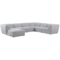 Miramar Grey Durable Linen Textured Modular Sectional