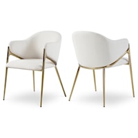 Nial Cream Boucle Fabric Dining Chair