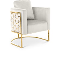 Contemporary Casa Chair Cream Velvet