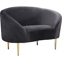 Ritz Grey Velvet Chair