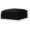 Meridian Furniture Serene Deluxe Comfort Modular Ottoman