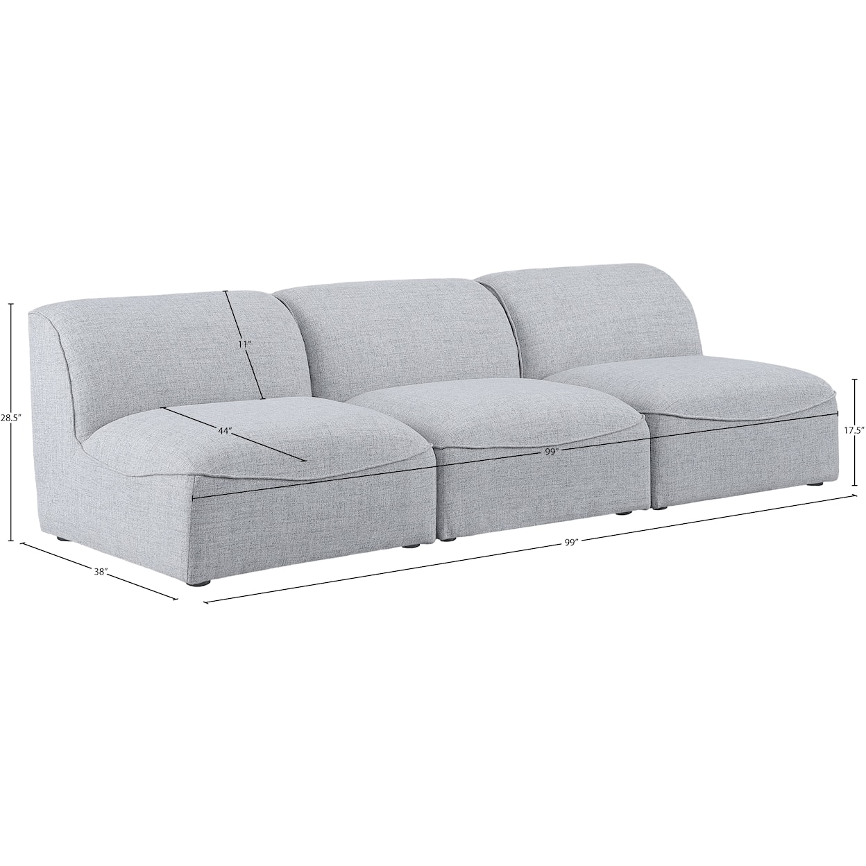 Meridian Furniture Miramar Modular Sofa