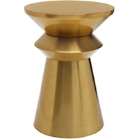 Jai Brushed Gold End Table