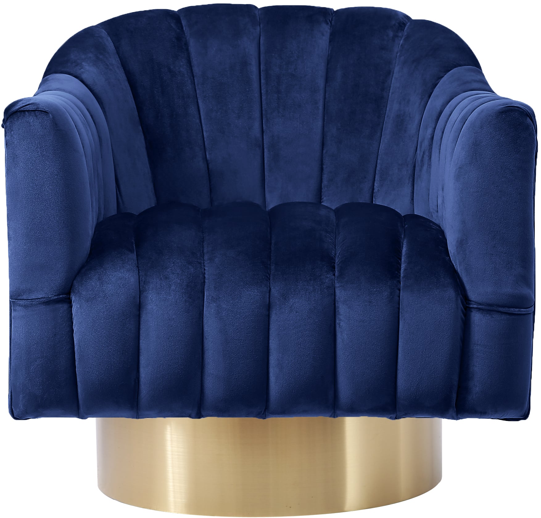 Meridian Furniture Farrah 520Navy Contemporary Velvet Upholstered