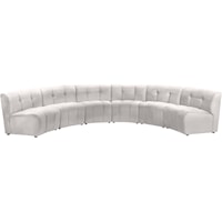 Limitless Cream Velvet 6Pc. Modular Sectional