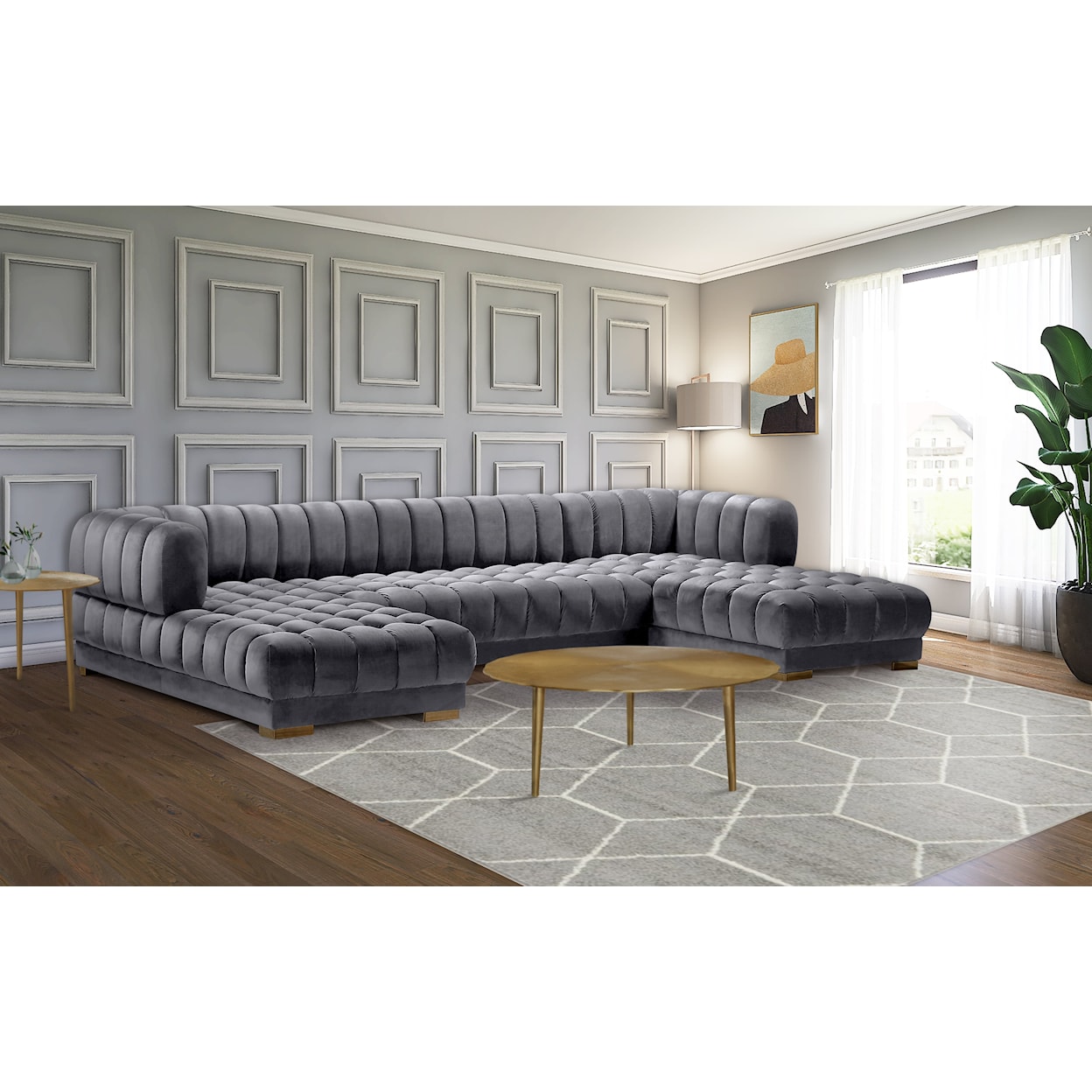 Meridian Furniture Gwen 3pc. Sectional (3 Boxes)