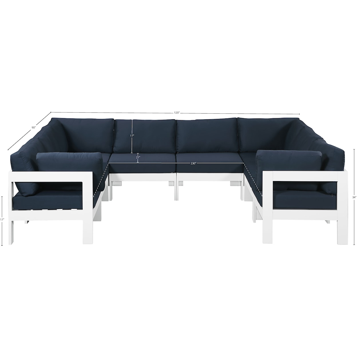 Meridian Furniture Nizuc Modular Sectional