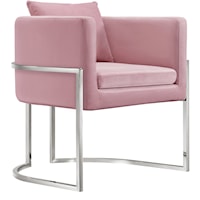 Pippa Pink Velvet Accent Chair