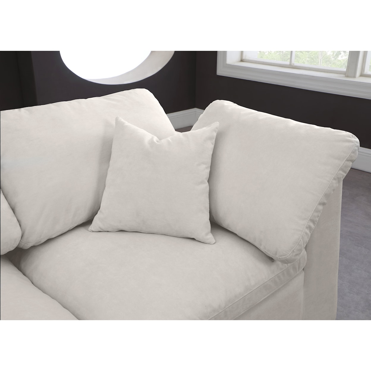 Meridian Furniture Cozy Comfort Modular Armless Sofa