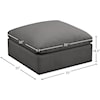 Meridian Furniture Plush Standard Comfort Modular Ottoman