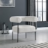 Meridian Furniture Blake Cream Boucle Fabric Accent Chair