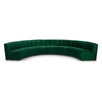 Limitless Green Velvet 7Pc. Modular Sectional