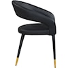 Meridian Furniture Destiny Upholstered Black Faux Leather Dining Chair