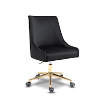 Karina Black Velvet Office Chair