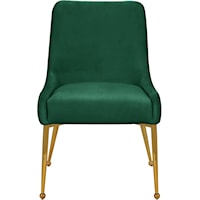 Contemporary Ace Dining Chair Green Velvet