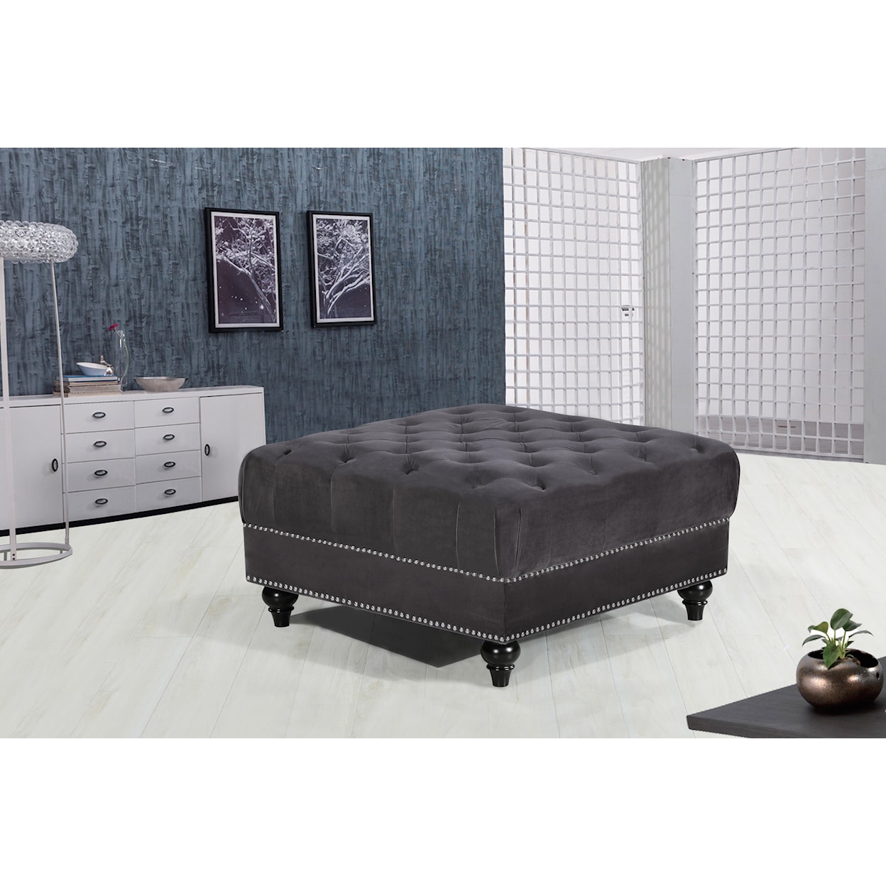 Meridian Furniture Sabrina Ottoman