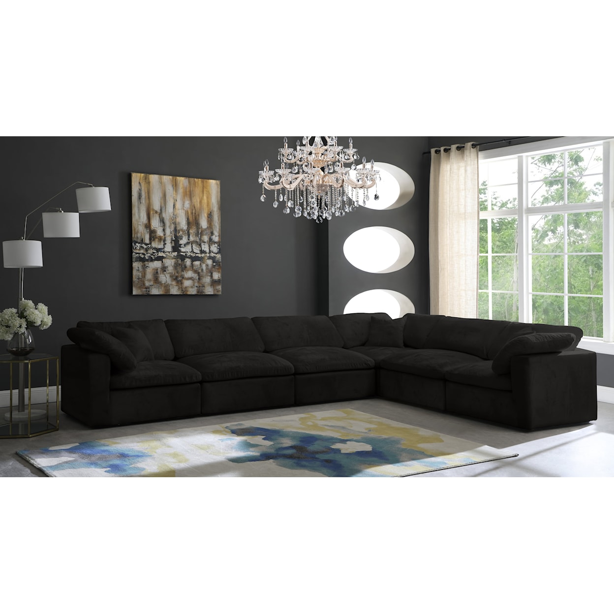 Meridian Furniture Cozy Comfort Modular Sectional