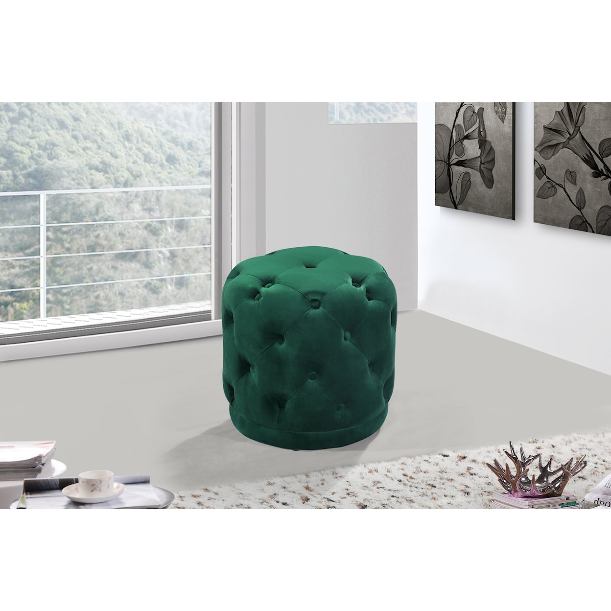 Meridian Furniture Harper Ottoman/Stool