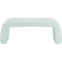 Contemporary Arc Bench Mint Faux Leather
