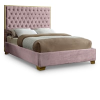 Lana Pink Velvet Queen Bed