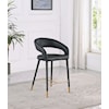 Meridian Furniture Destiny Upholstered Black Faux Leather Counter Stool
