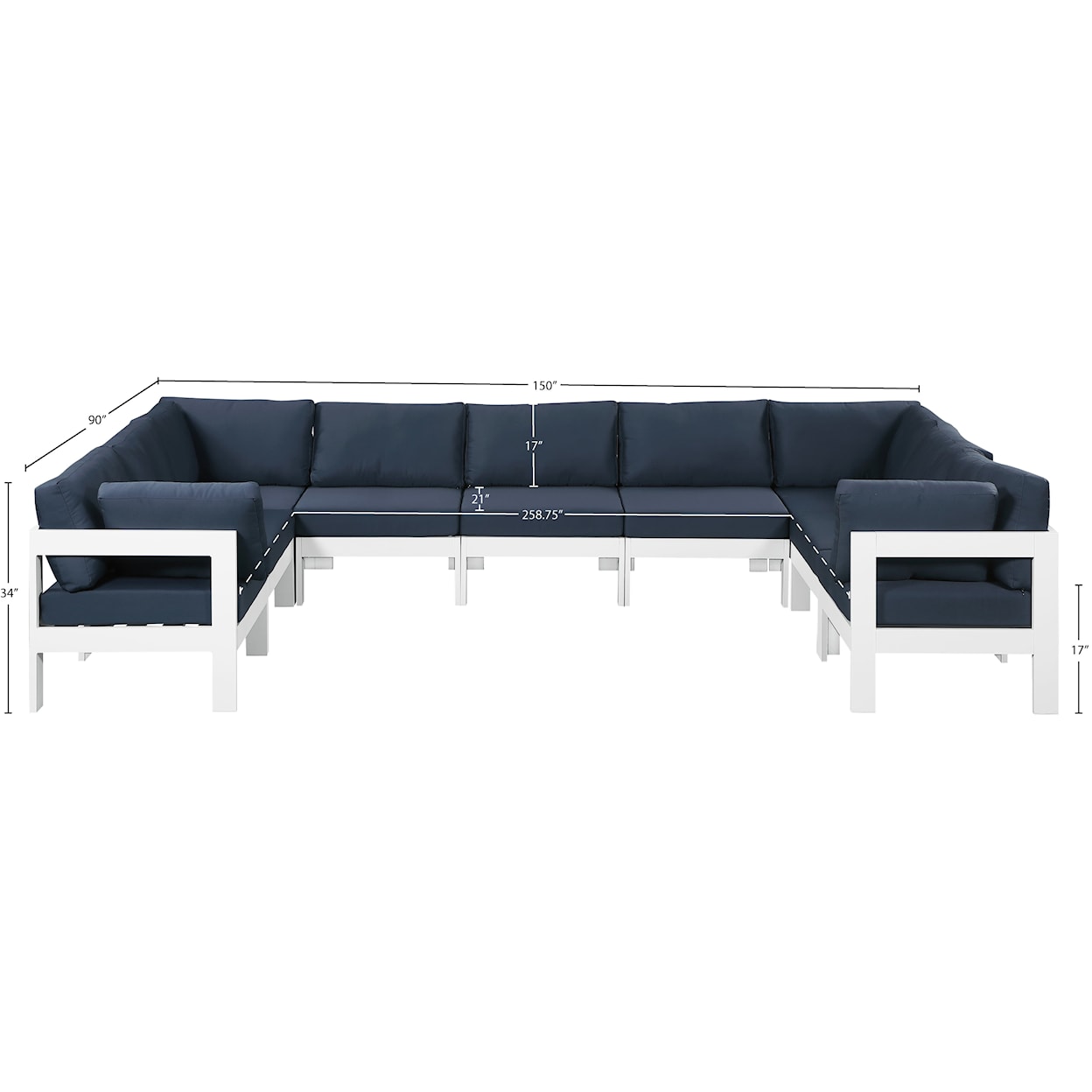 Meridian Furniture Nizuc Modular Sectional