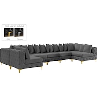 Tremblay Grey Velvet Modular Sectional