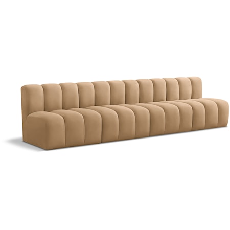 Arc Camel Velvet Modular Sofa