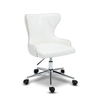 Hendrix White Faux Leather Office Chair