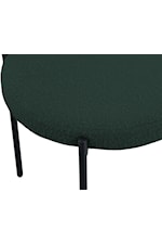 Meridian Furniture Beacon Contemporary Green Boucle Fabric Dining Chair with Brass Iron Frame