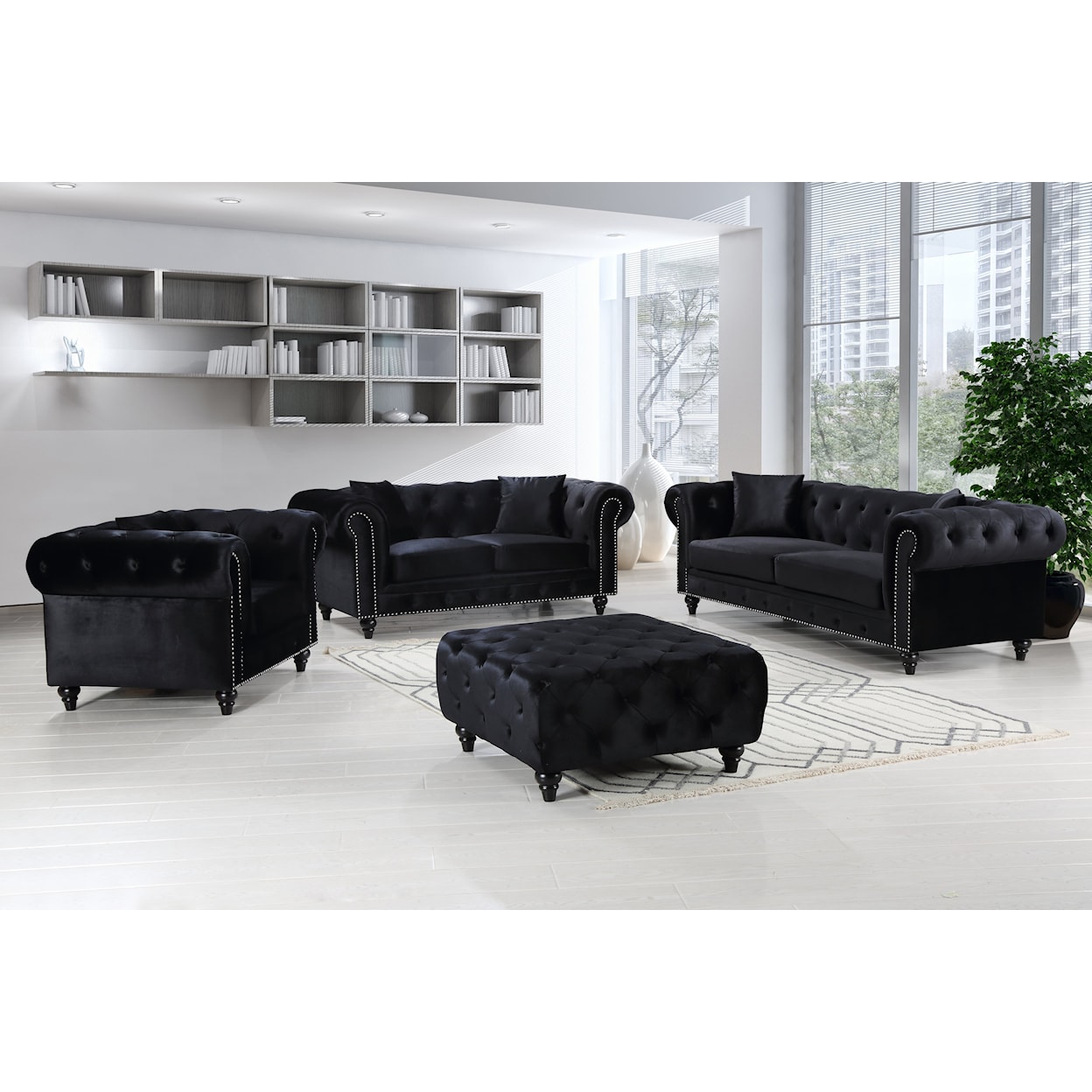 Meridian Furniture Chesterfield Loveseat