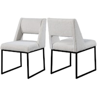 Jayce Cream Boucle Fabric Dining Chair
