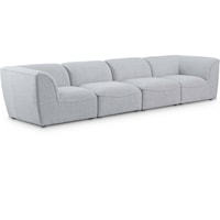 Miramar Grey Durable Linen Textured Modular Sofa