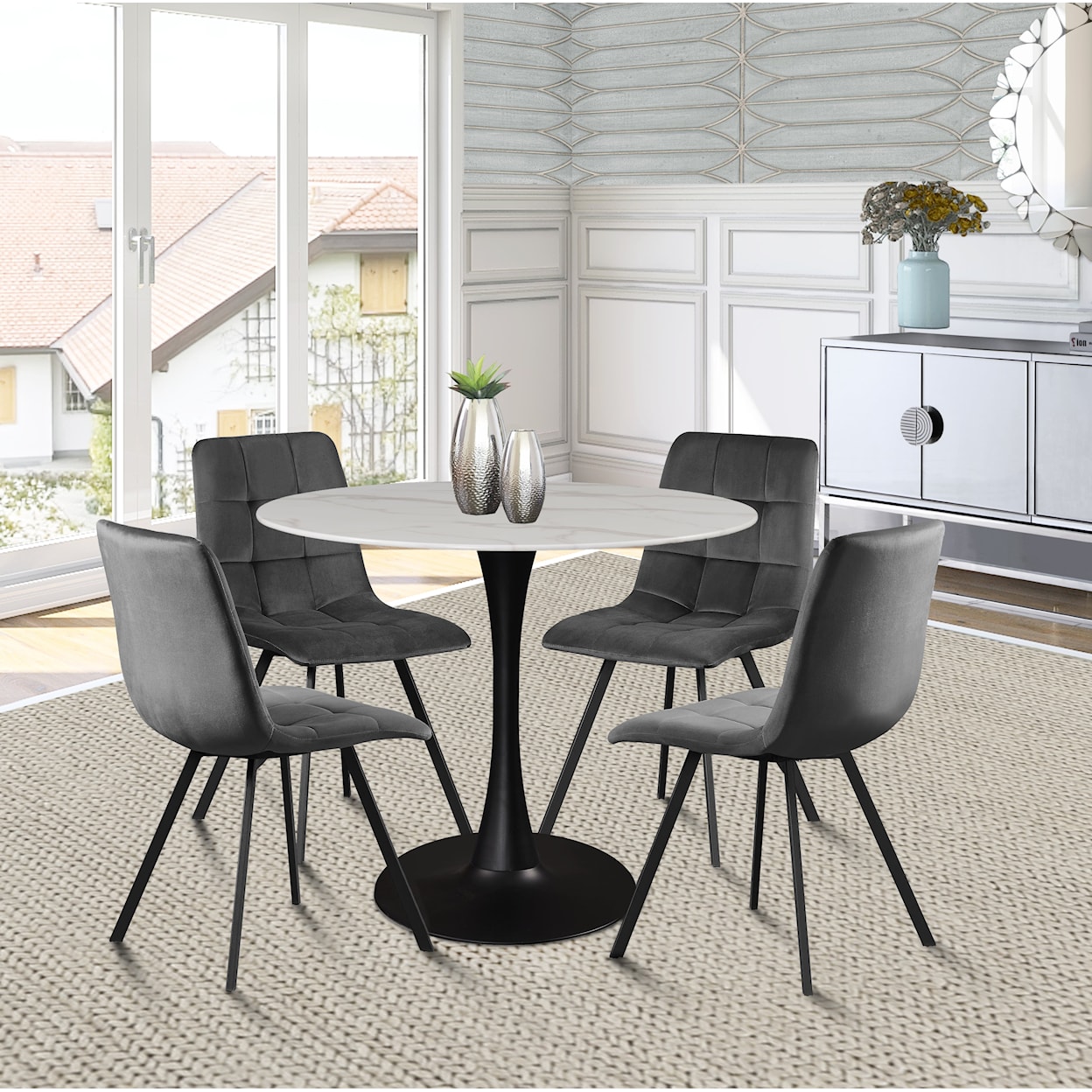 Meridian Furniture Tulip Dining Table (3 Boxes)