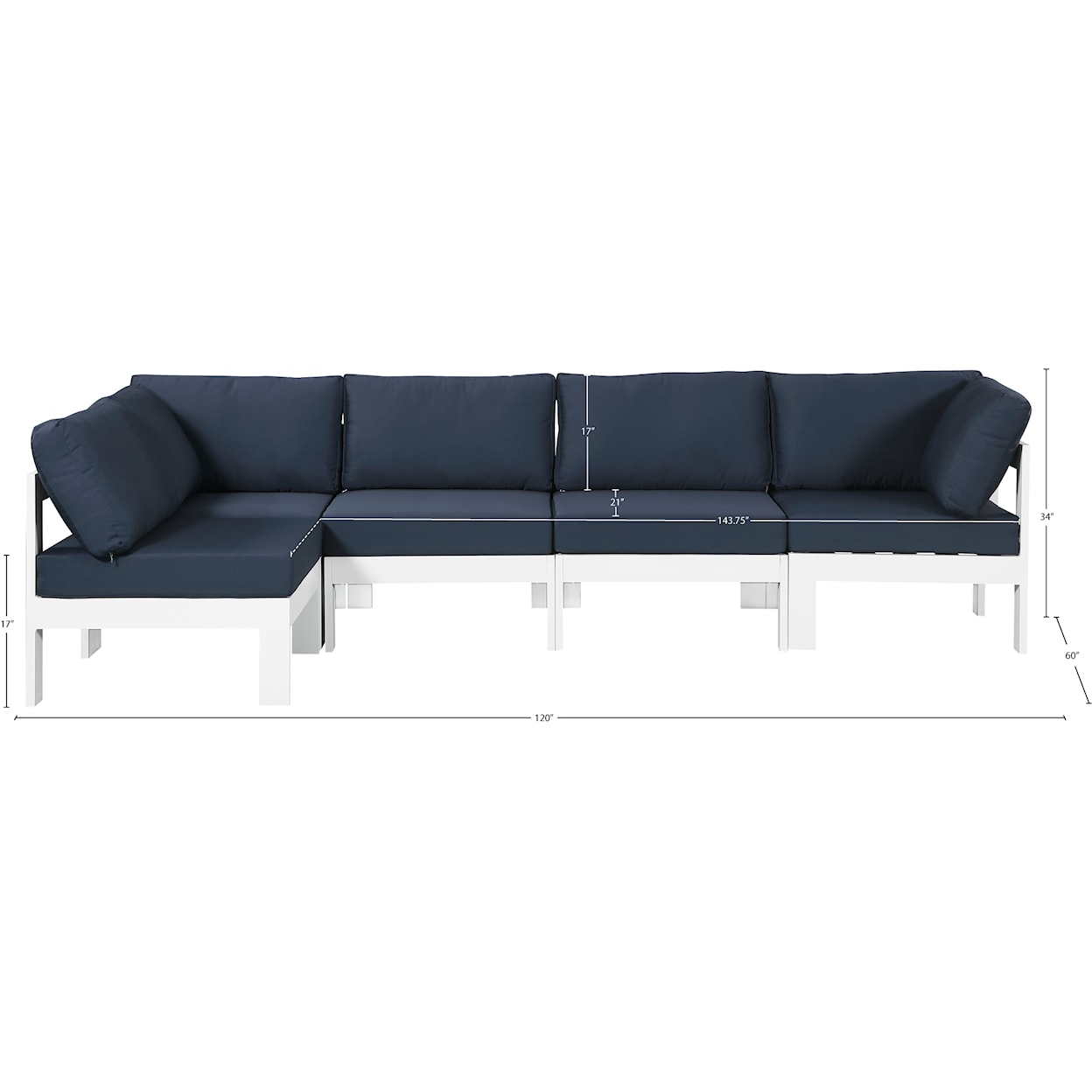 Meridian Furniture Nizuc Modular Sectional