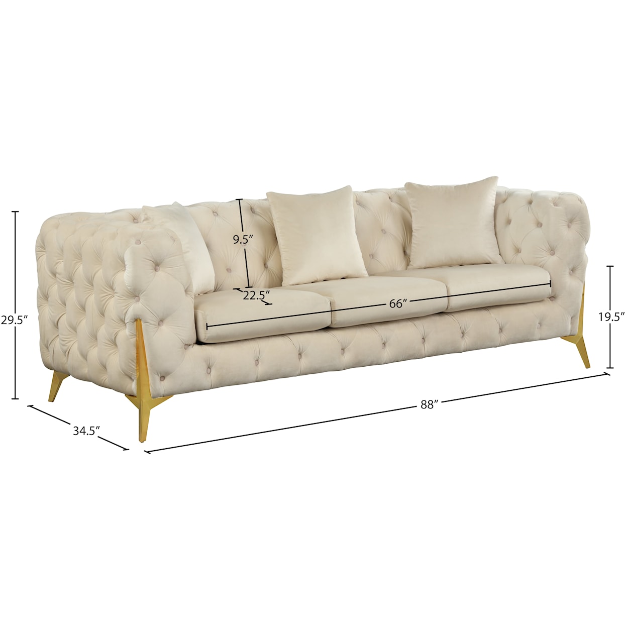 Meridian Furniture Kingdom Sofa