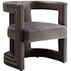 Meridian Furniture Blair Grey Velvet Accent Barrel Chair