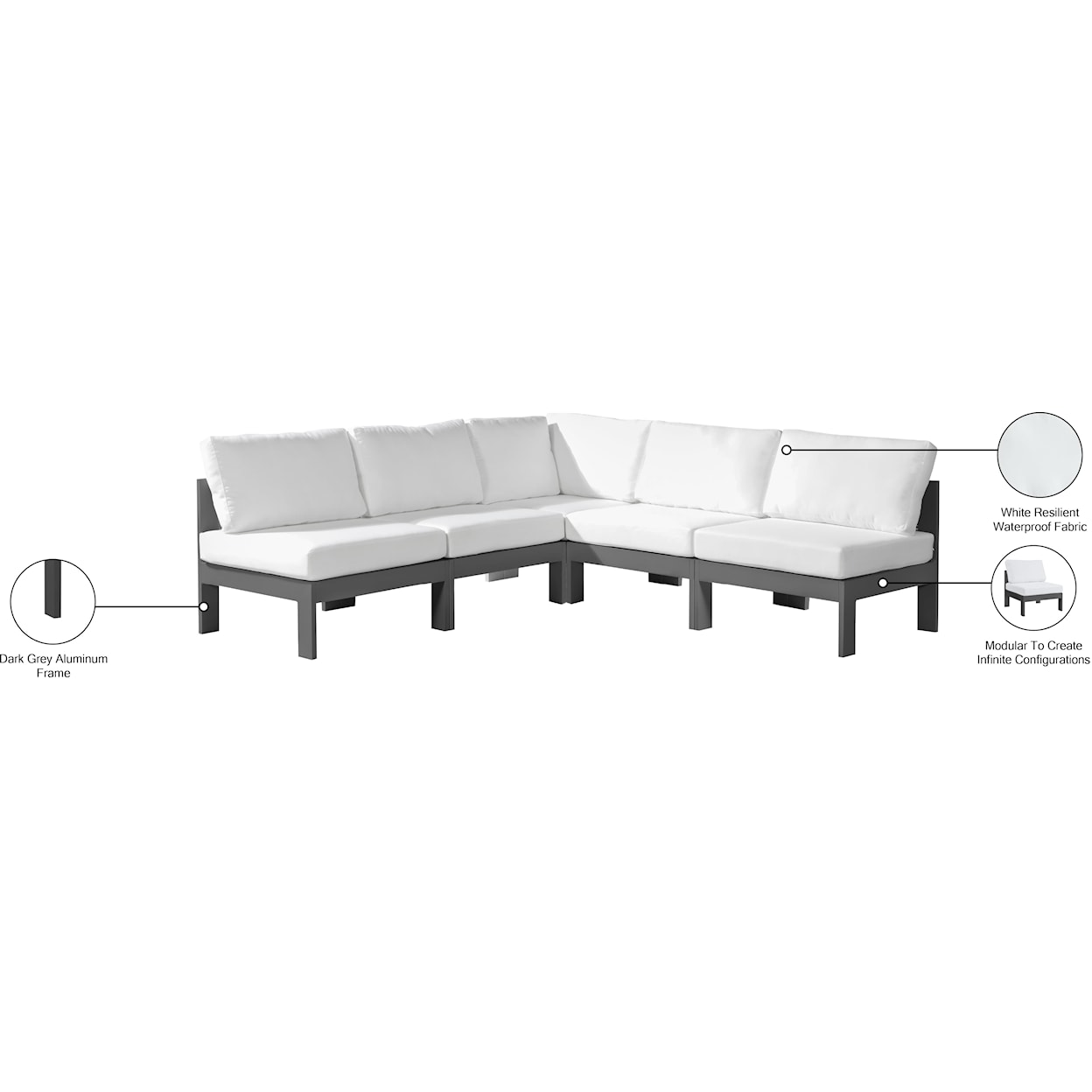 Meridian Furniture Nizuc Modular Sectional